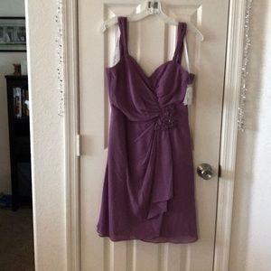 David’s bridal wisteria colored chiffon dress
